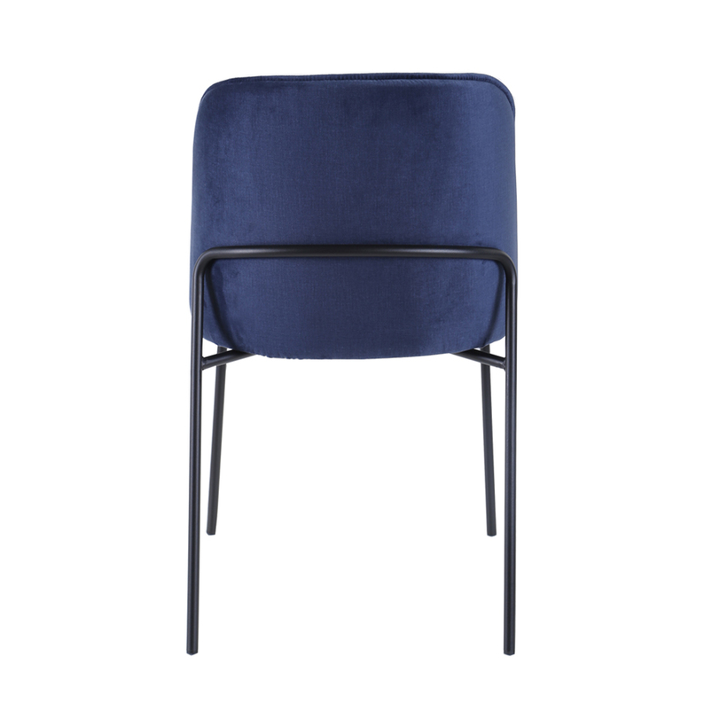 LERCAL Chaise tapissée bleu marine en tissu imperméable
