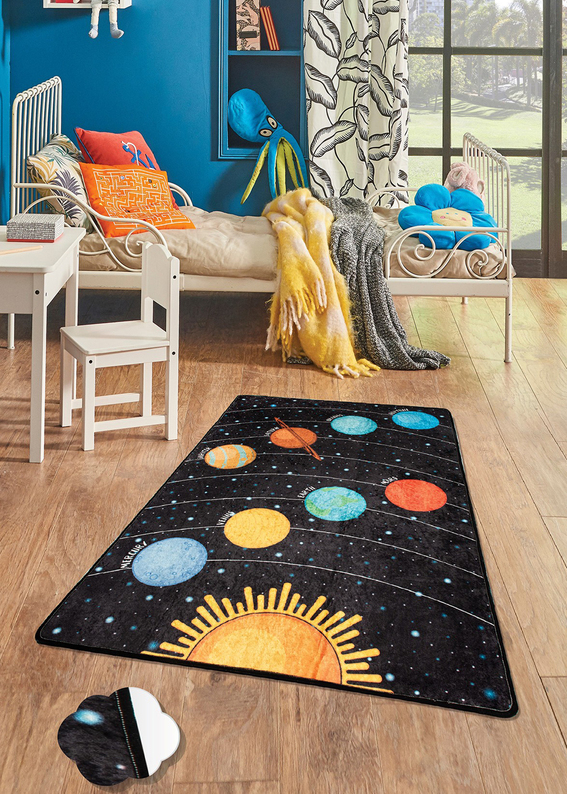 DINKLEY Tapis pour la chambre des enfants Galaxy 100x160 cm
