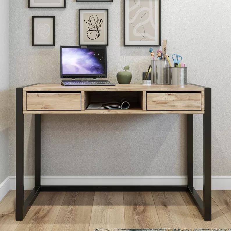 MADELIA Bureau moderne 115x55 cm avec tiroirs