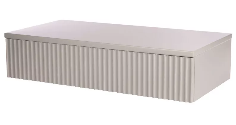 Coiffeuse Lonidos 70x35 cm suspendue lattes grises