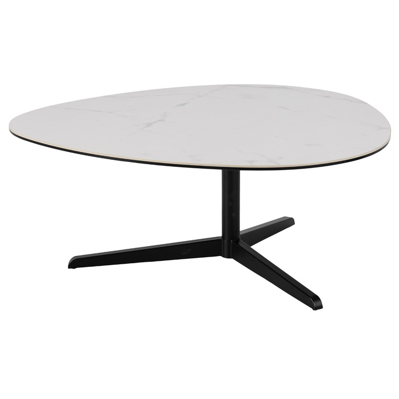 SENJ Table basse 100x95 cm céramique blanche