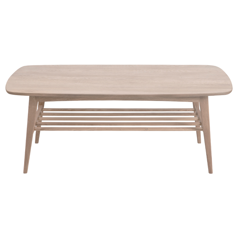 CORELTA Table en bois 60x120 cm avec une étagère