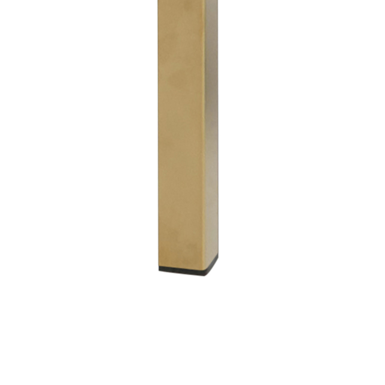 ALISMA Table basse avec une étagère diamètre 80 cm base dorée