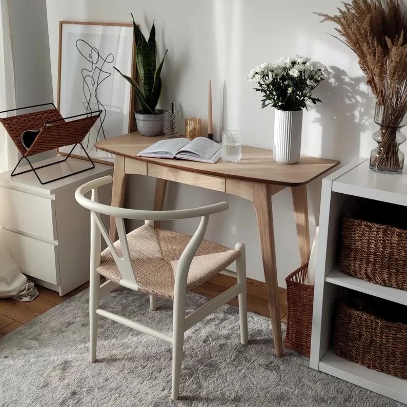 PECARA Bureau blanchi avec tiroir
