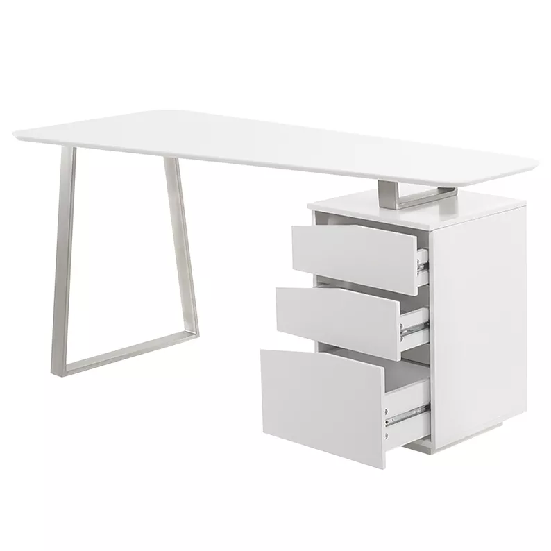 Bureau Dalmazia avec tiroirs 150x67 cm blanc