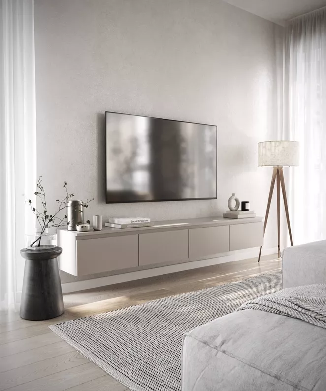 Szafka RTV Bemmi wisząca 200 cm kaszmir