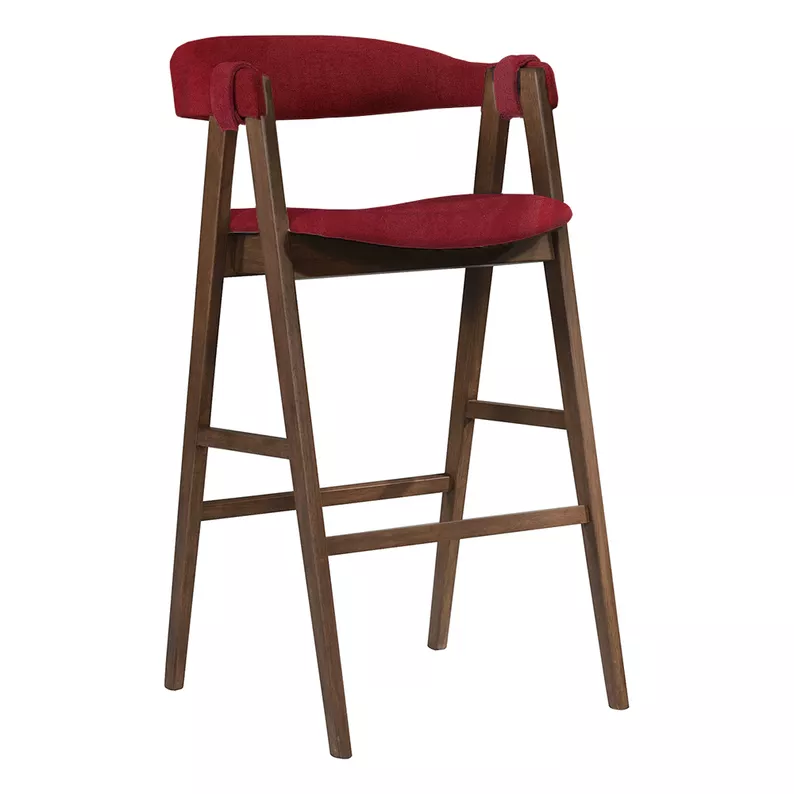 Tabouret rembourré marron Llana