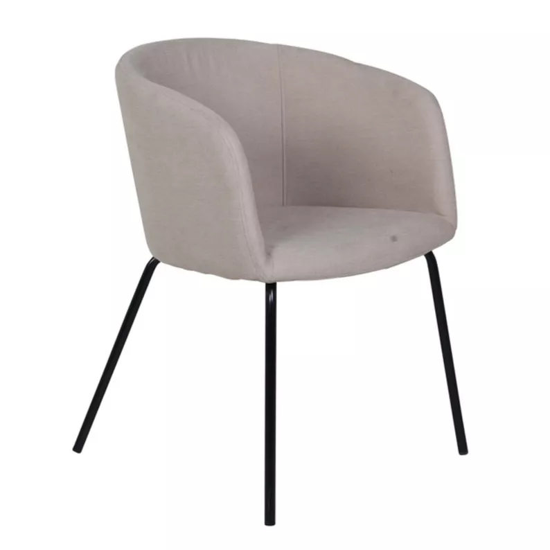 Chaise rembourrée beige foncé Ressator