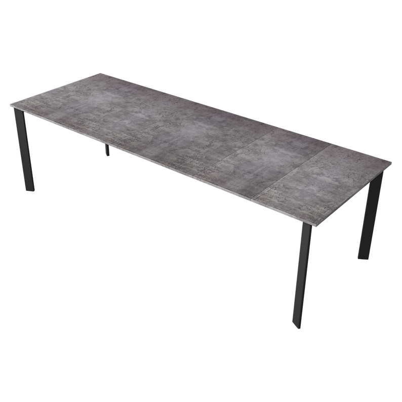 KAYKO Table à manger extensible 180(260)x90 béton / noir