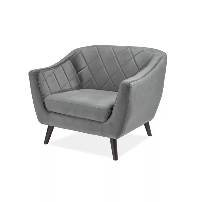 Fauteuil Lemarik en velours gris