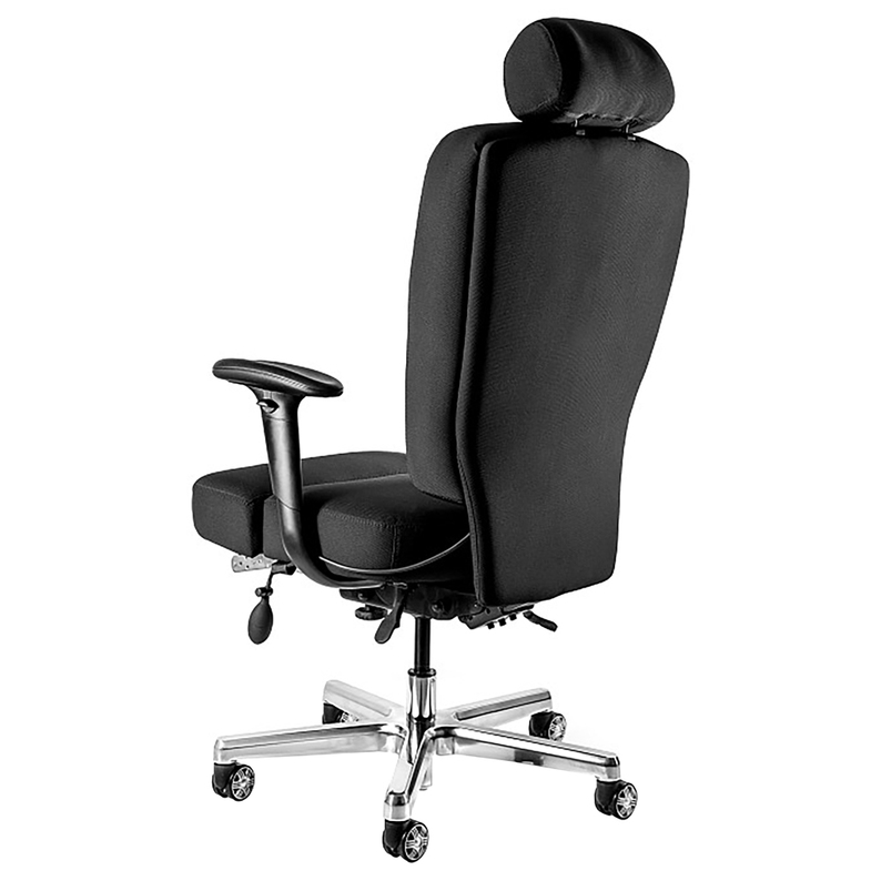 Chaise de bureau pivotante avec réglage en hauteur tissu Major noir