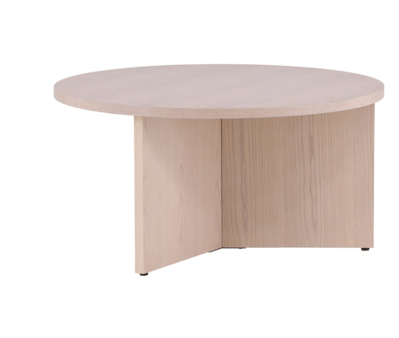 Table basse Mitably ronde 65x65 cm chêne blanchi