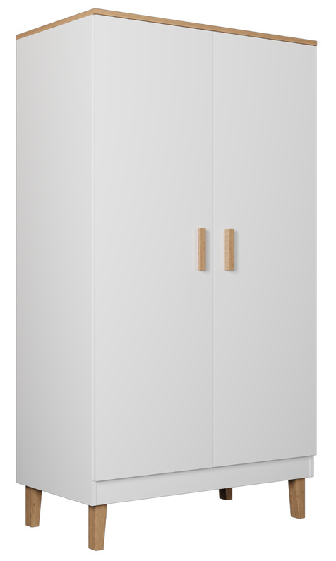 Armoire deux portes Sakena 100 cm blanc