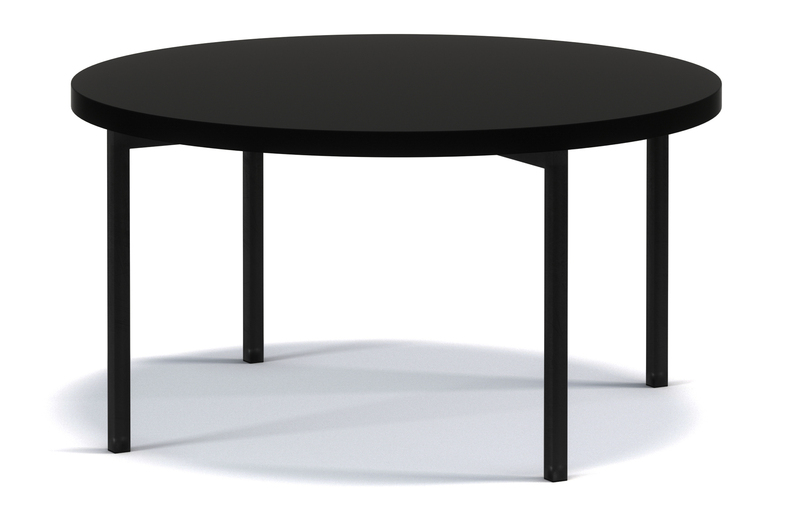 Table basse ronde Kortala 80 cm noir mat