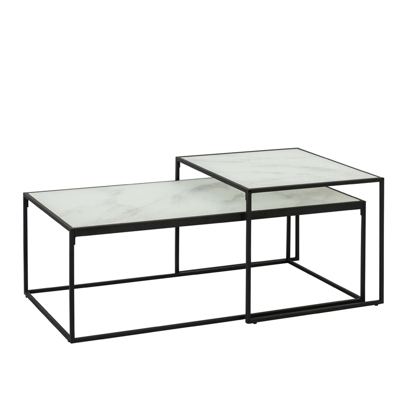 MEDULIN Set de tables basses 100x50 cm et 55x50 cm