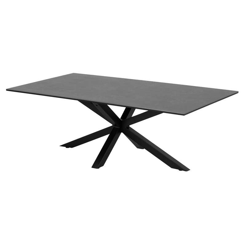 REKORK Table en verre 70x130 cm noir