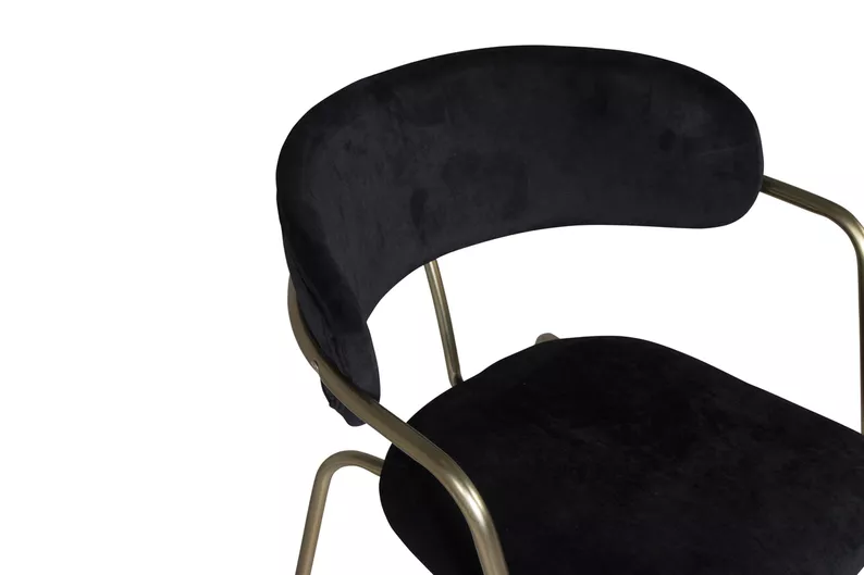 Chaise moderne noir/or Linesitive