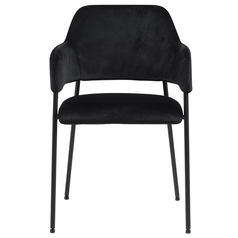 ADANSONIA Lot de 2 chaises noir