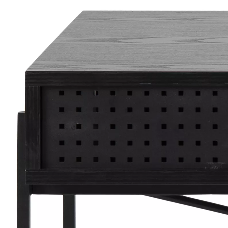 DUFFMAN Bureau industriel avec un compartiment de rangement sous le plateau de la table