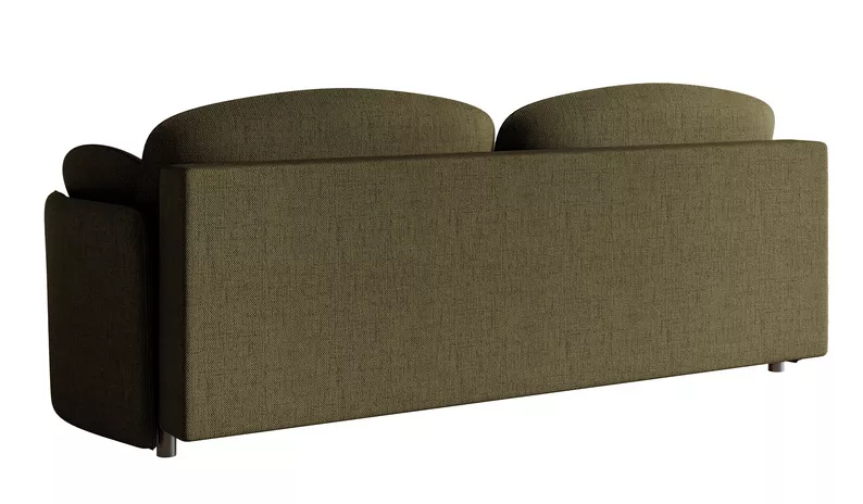 Kanapa rozkładana trzyosobowa Raviolo z pojemnikiem oliwkowa szenil hydrofobowy