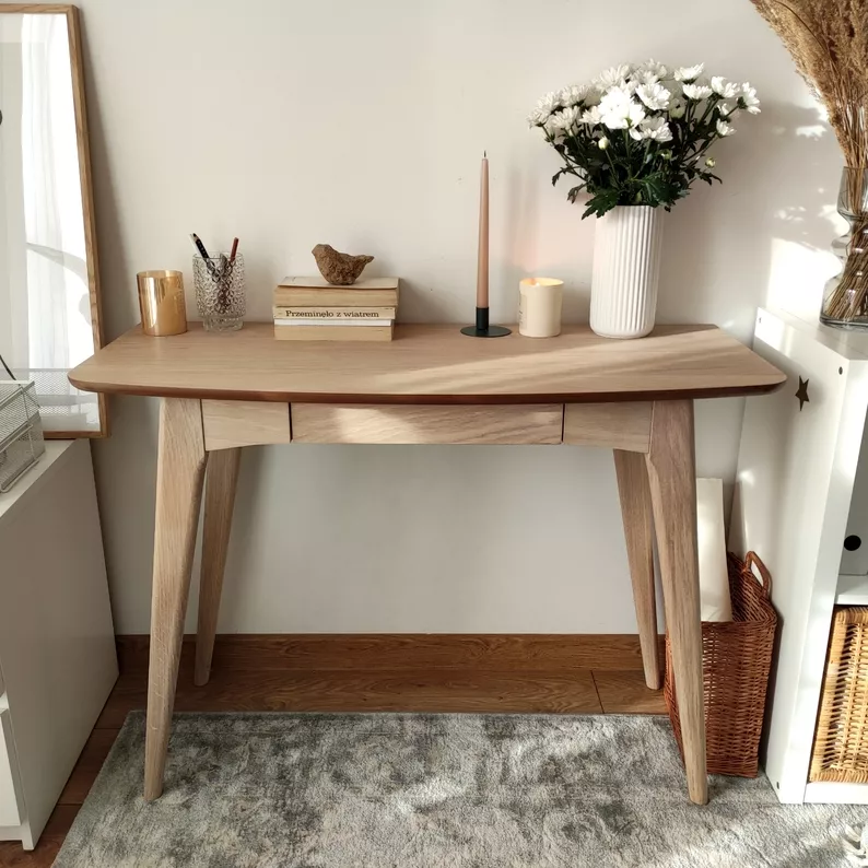 PECARA Bureau blanchi avec tiroir