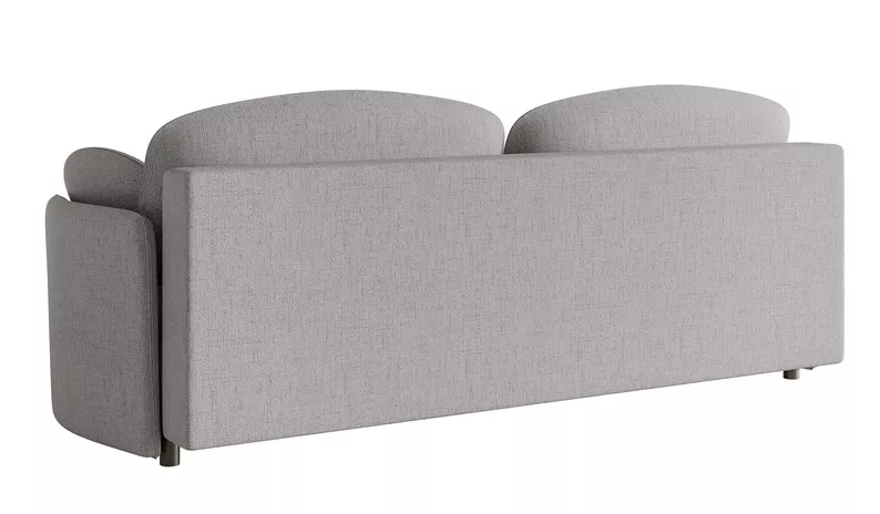 Kanapa rozkładana trzyosobowa Raviolo z pojemnikiem szara szenil hydrofobowy