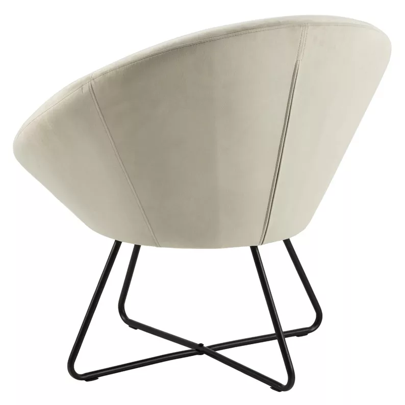 CELANIC Siège baquet en velours beige sur piètement croisé