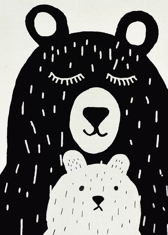 DINKLEY Tapis pour chambre d'enfant Bears 140x190 cm