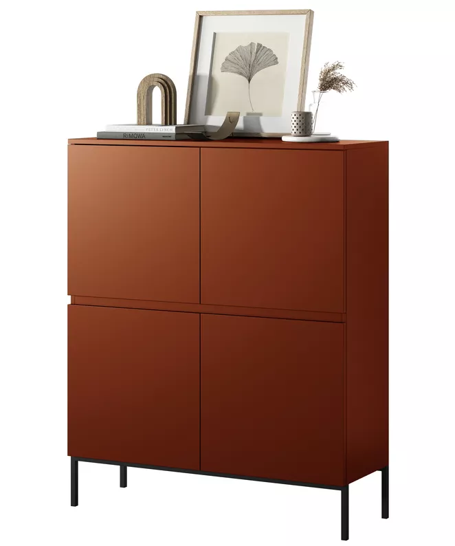 Commode haute Bemmi 100 cm Rouge brique