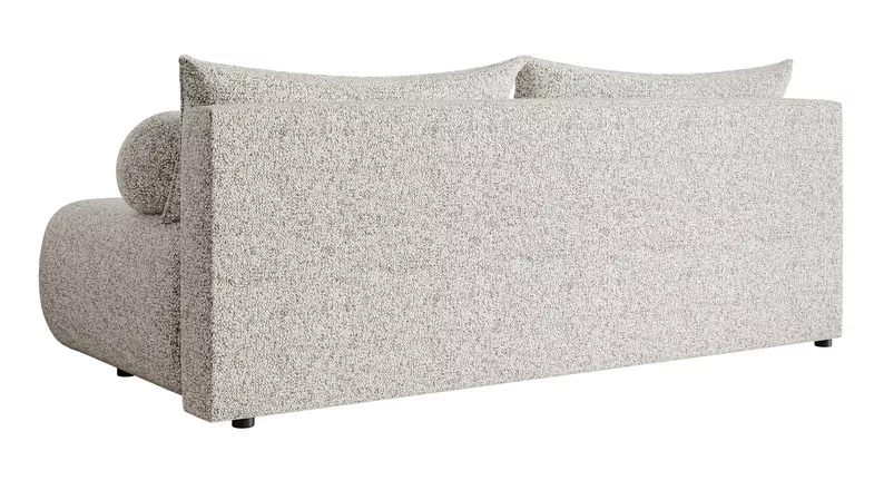 Kanapa trzyosobowa Dandelino Mini z funkcją spania beżowa plecionka