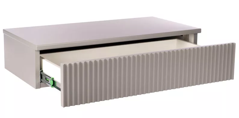 Coiffeuse Lonidos 60x35 cm suspendue lattes grises