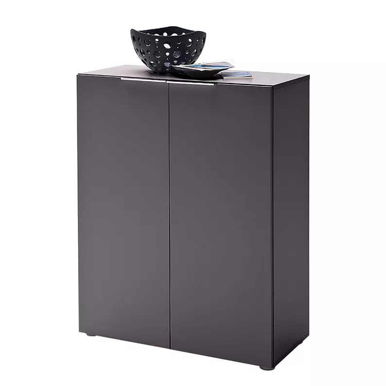 Commode Valentim deux portes gris mat