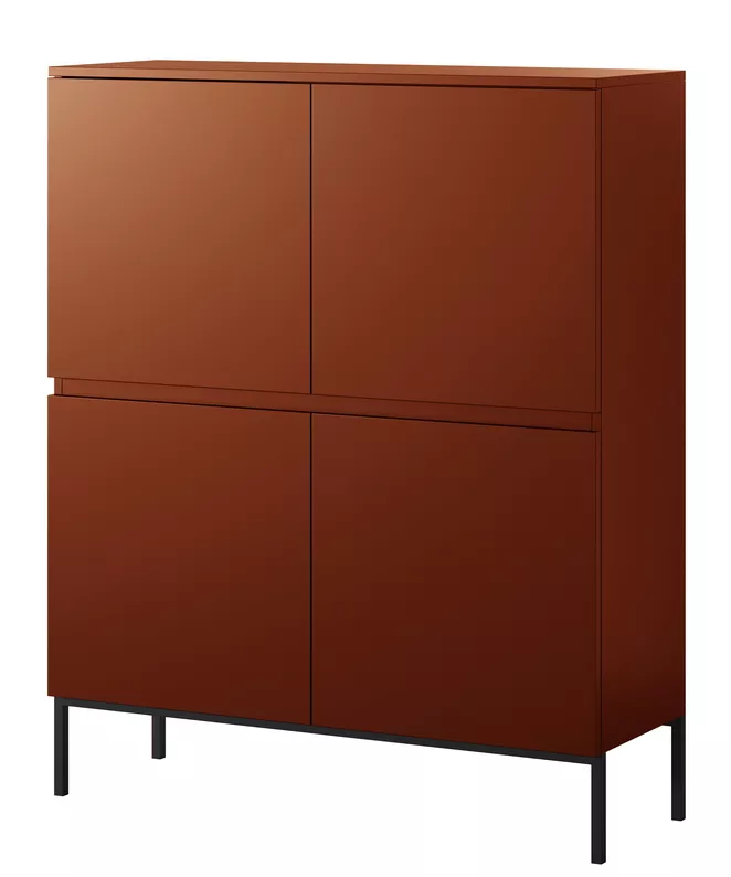 Commode haute Bemmi 100 cm Rouge brique