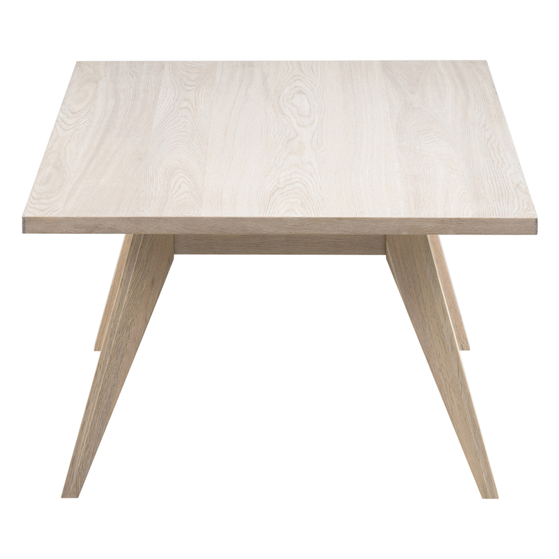 ZDENCI Table basse 130x70 cm blanchie