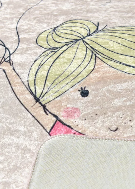 DINKLEY Tapis pour chambre d'enfant Girl 140x190 cm