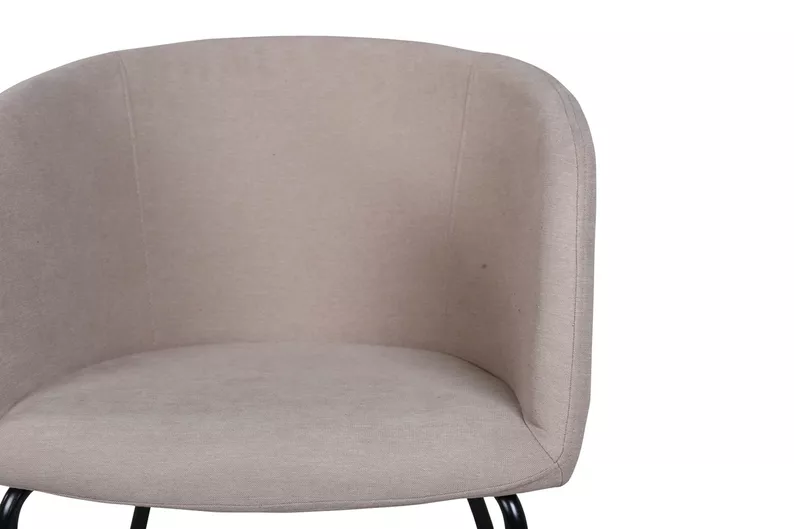 Chaise rembourrée beige foncé Ressator