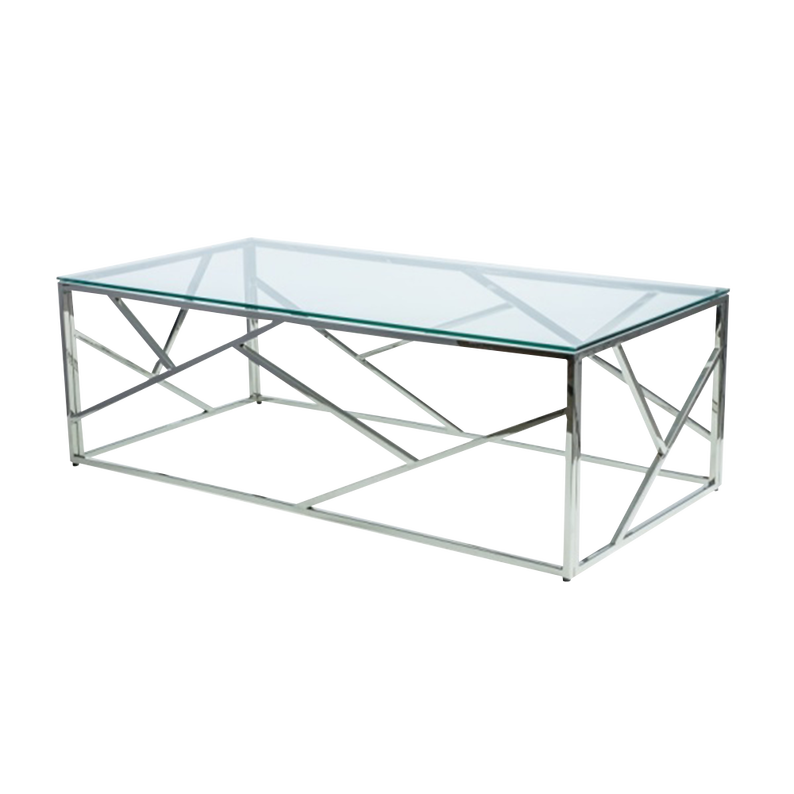 Table basse Vogar 120x60 cm argent