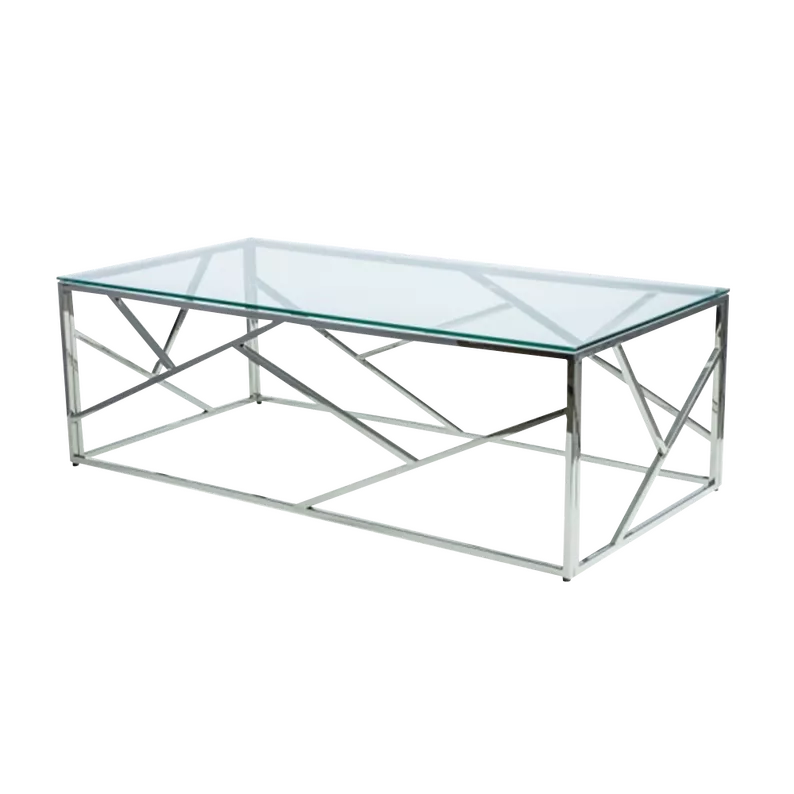 Table basse Vogar 120x60 cm argent