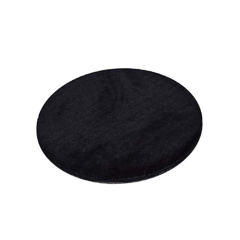 Tapis rond Inglobes, diamètre 90 cm, noir