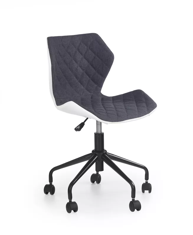 FORINT Chaise de bureau enfant blanc / gris argenté