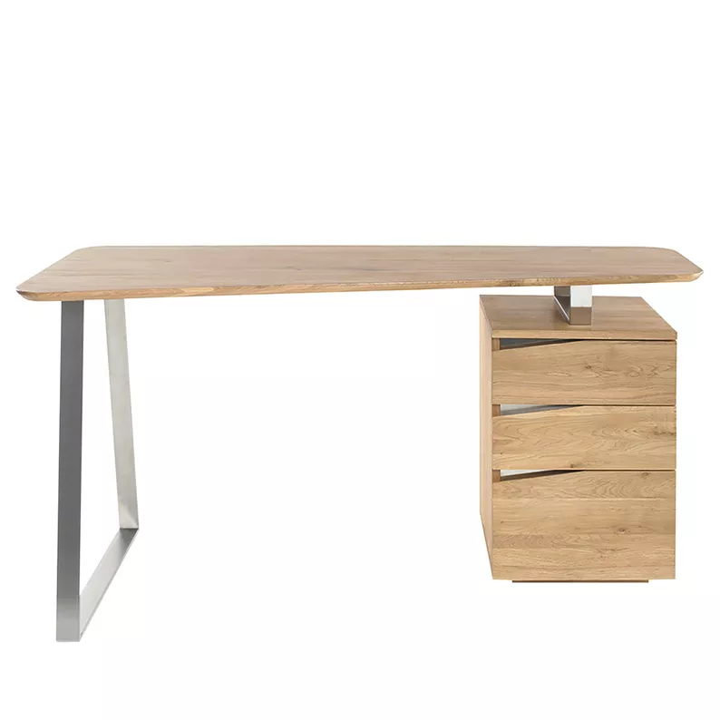 Bureau en bois avec tiroirs Dalmazia 150x67 cm en chêne