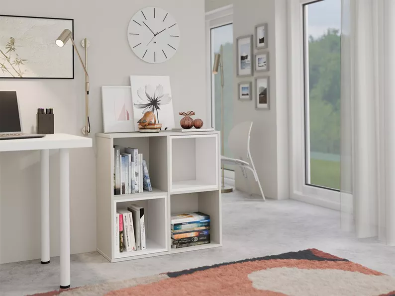 Regał otwarty Malax z czterema półkami 74 cm kaszmir