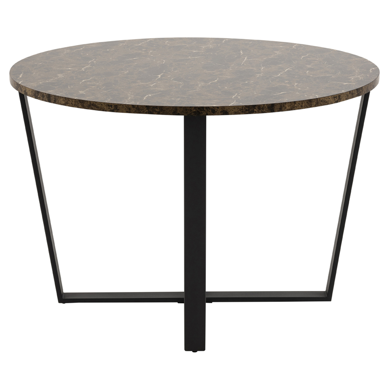 ADHAFERA Table marron diamètre 110 cm