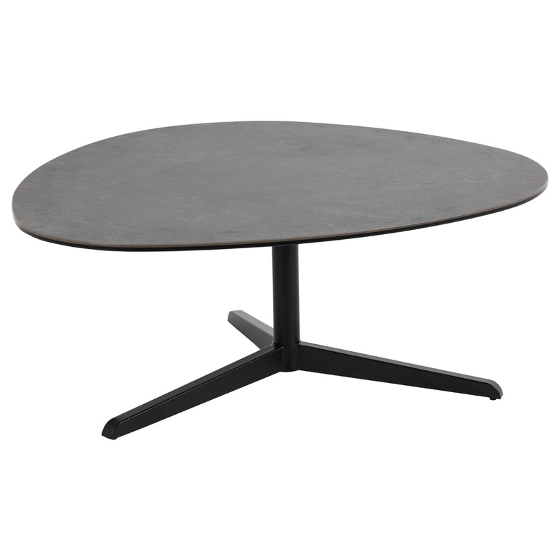 SENJ Table basse 100x95 cm céramique noire
