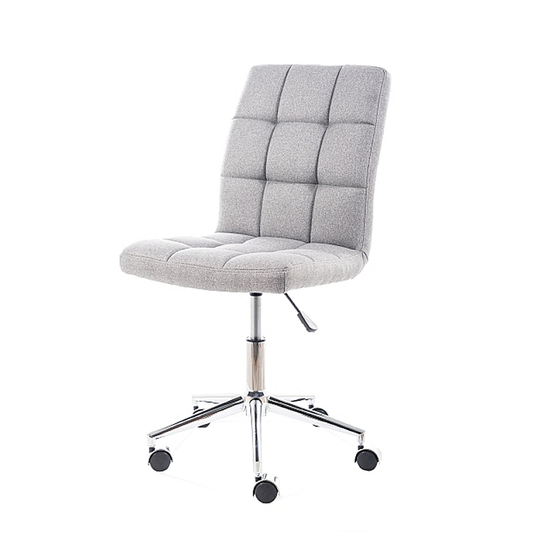 Chaise de bureau Leonero tissu gris