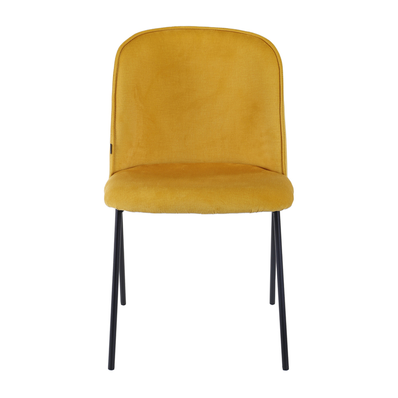 LERCAL Chaise tapissée jaune miel en tissu imperméable