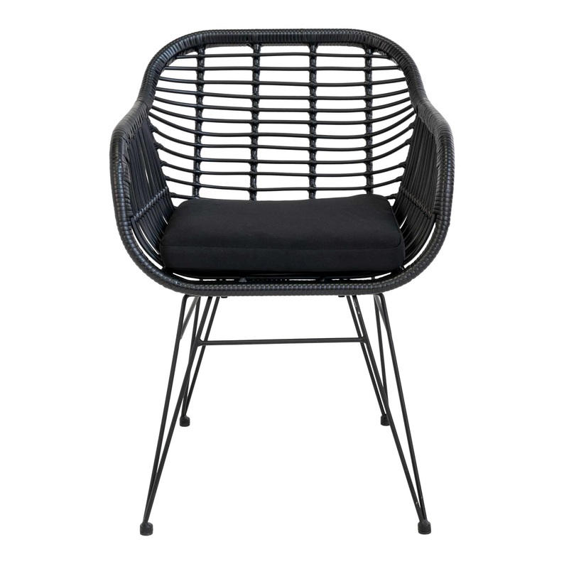 Chaise de jardin Sytly assise noire