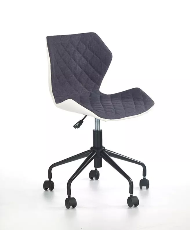 FORINT Chaise de bureau enfant blanc / gris argenté