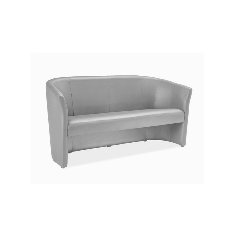 Canapé 3 places en éco-cuir gris Raklev