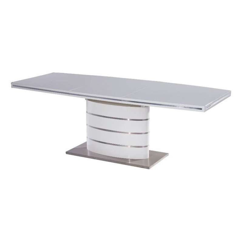 Table à rallonge Vaster 120-180x80 cm blanc